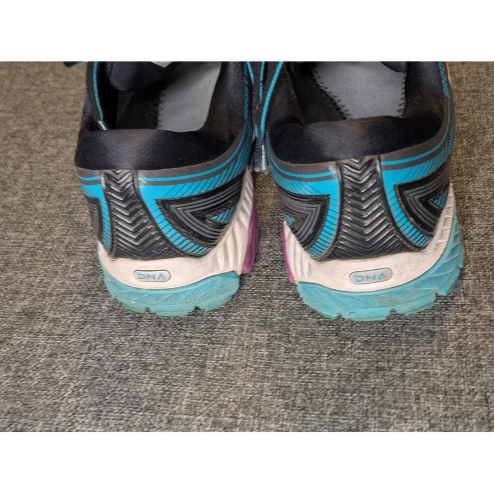 Brooks Ghost 10 Gore Tex Running Shoes Women's Sz 9 Black/Teal/Purple Sneakers